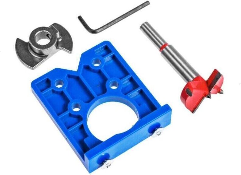 35-mm-Scharnierbohrlehre mit verdeckten Scharnierbohrern, Bohrschablonen und Führungswerkzeugen für Schrankscharniere un...