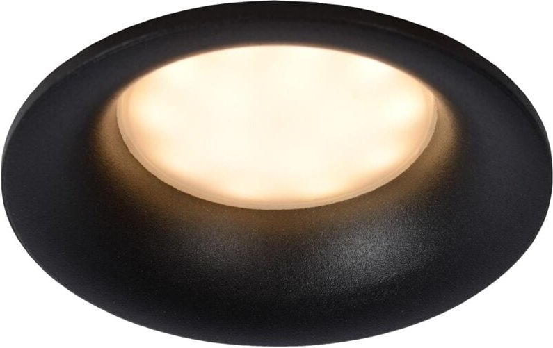 Ziva - Einbaustrahler Badezimmer - ø 8,4 cm - 1xGU10 - IP44 - Schwarz - Lucide