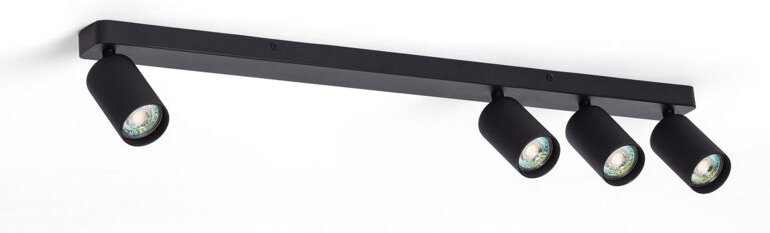 Efectoled - Deckenleuchte Aluminium Breixo 4 Strahler Schwarz