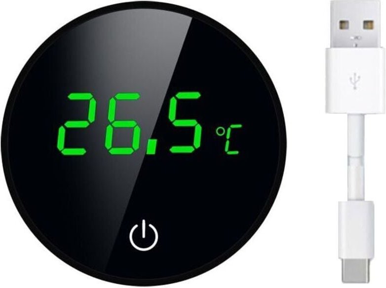 Aquarium-Thermometer, Aquarium-Thermometer, Touch-LED-Display, hohe Präzision, wiederaufladbar