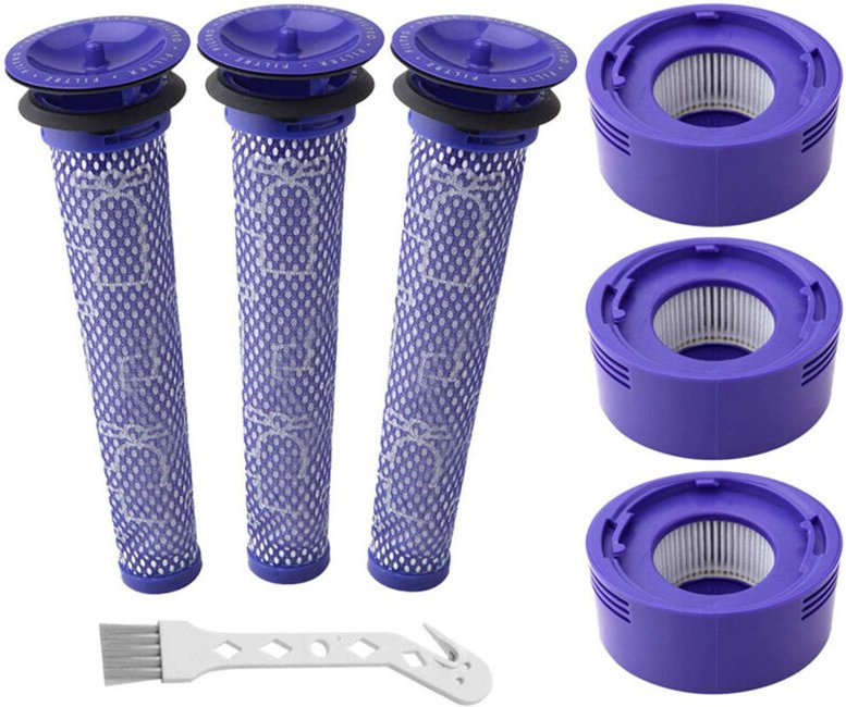 6er-Pack Staubsaugerfilter-Ersatzset für Dyson V7 und V8 Akku-Staubsauger, Dyson Ersatzfilter, ersetzt Teilenummer 96566...