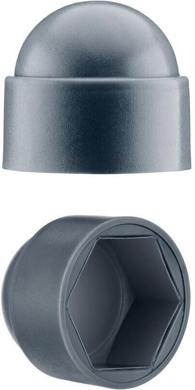 Packung mit 10 M10-Mutternabdeckungen für 17-mm-Schlüssel, schwarz, 50 Stück. Lochstopfen