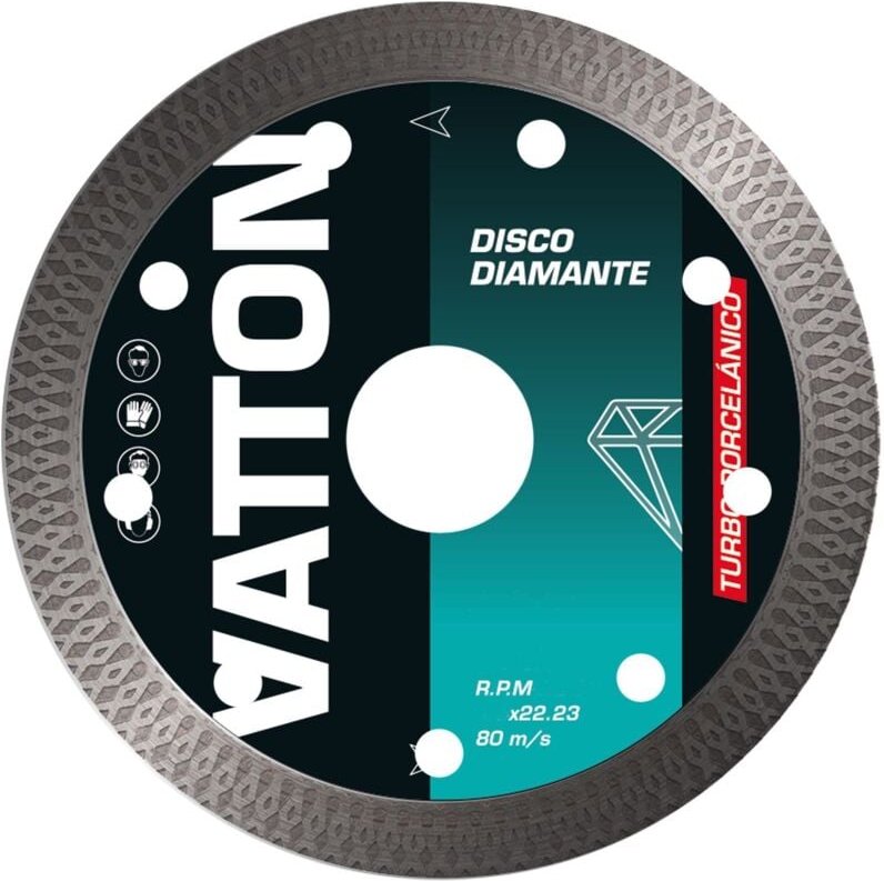 115 mm Turbo-Diamantscheibe aus Porzellan - Vatton