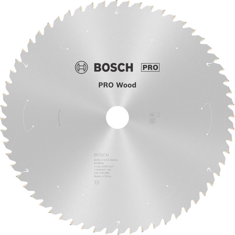 Pro Wood cordless Kreissägeblatt, 305 x 2,2 x 30 mm, T96 - Bosch