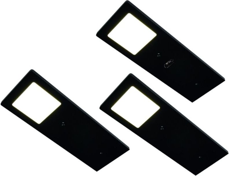 Led Unterbauleuchte ECO-Pad f 3er Set schwarz
