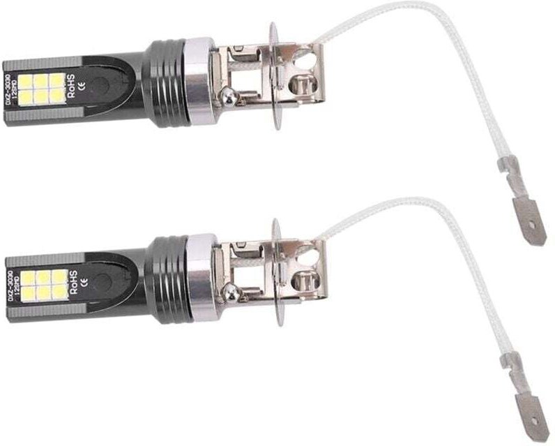 2 Pièces Ampoule Phare LED H3 12V 24V Blanc 6500K 7500K 12 LED Véhicule Voiture