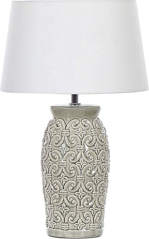 Tischlampe KHOPER Keramik Grau