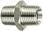 Thumbnail - Doppelgewindenippel, r 3/8 a., r 3/8 a., sw 22, Edelstahl 1.4571 - Riegler