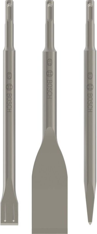 LongLife Meißelset 3-teilig Spitz, Flach und Spaten - SDS-Plus - 2607019159 - Bosch
