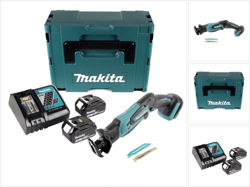 Djr 183 rfj Reciprosäge 18V + 2x Akku 3,0Ah + Ladegerät + Makpac - Makita
