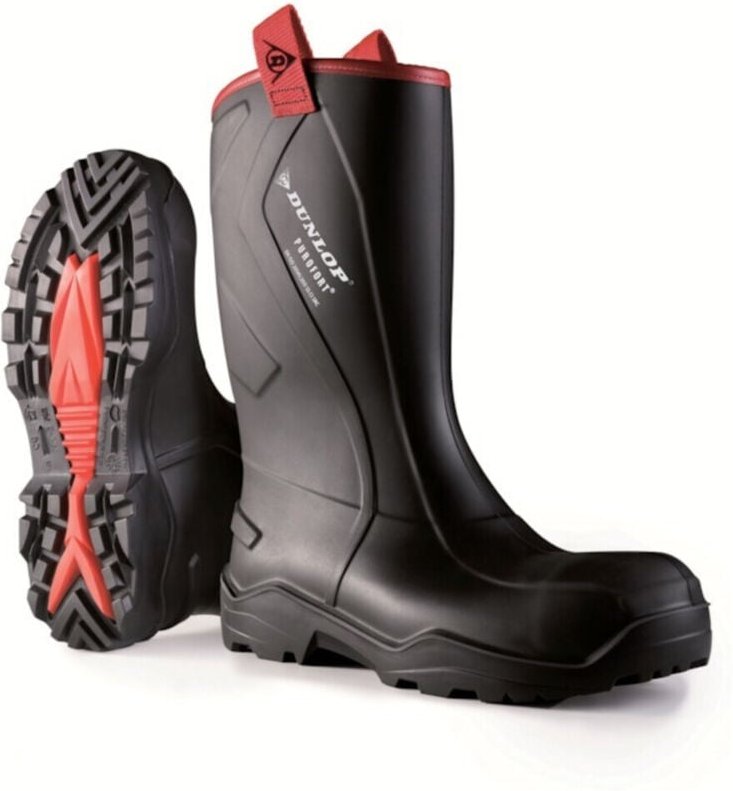 Sicherheitsstiefel schwarz purofort + rugged full safety, S5, EU-Schuhgröße: 40 - Dunlop