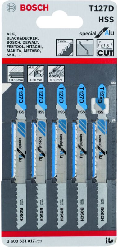 Bosch Stichsägeblatt T 127 D, Special for Alu