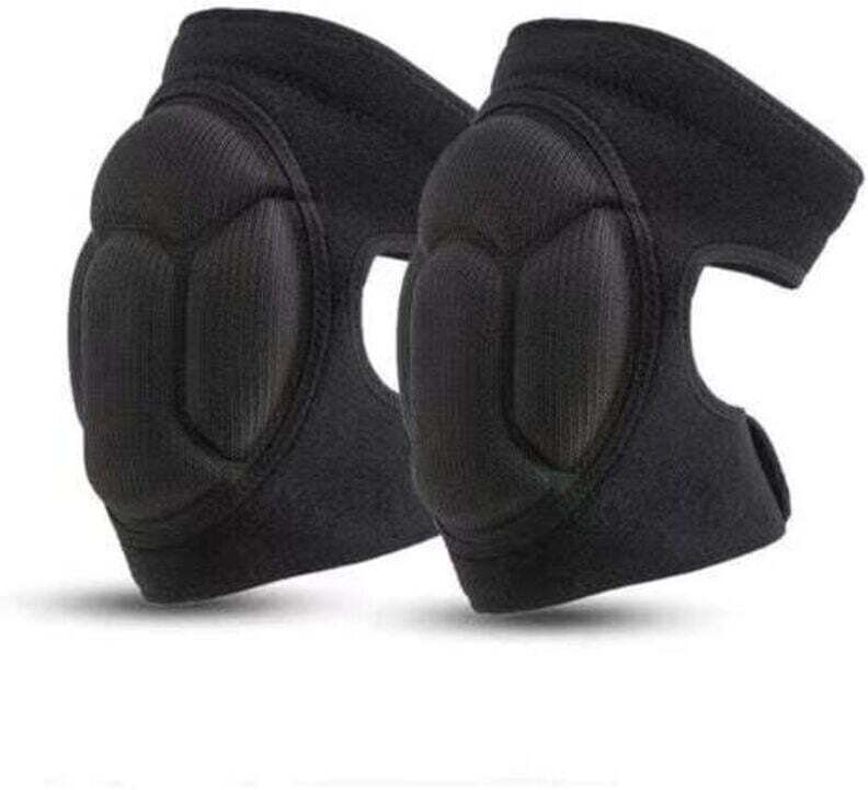 Paar Arbeitsknieschoner, schwarze schützende Gartenknieschoner, rutschfest, stoßdämpfend, multifunktionale Gartenkniesch...
