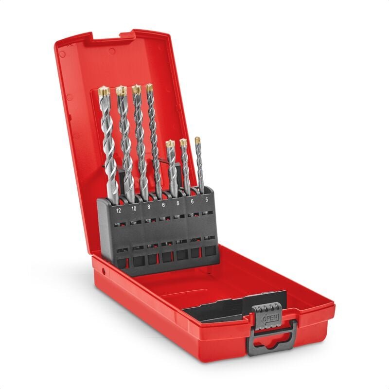 Sds Plus Bohrer Set, Hammerbohrer sds Plus Set (7-tlg., ø 5/6/6/8/8/10/12 mm x 110/160 mm, mit extrem schneller Hartmeta...