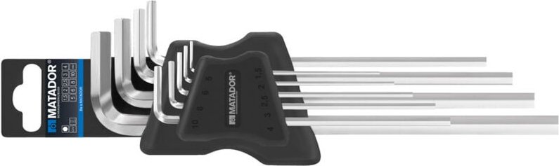 Winkelschraubendreher-Satz l Halt. 9-tlg., 1,5-10 m