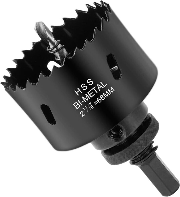 68 mm Bimetall-Lochsäge, M42 HSS Bimetall-Lochsäge mit Zentrierbohrer für Hochleistungsbohrer für Eisen, Aluminium, Holz...