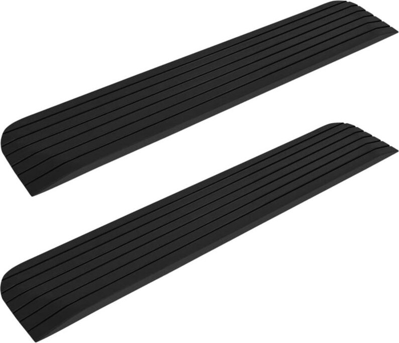 Schwellenrampen 2 Stk. 110x21x2,5 cm Gummi CFW998921