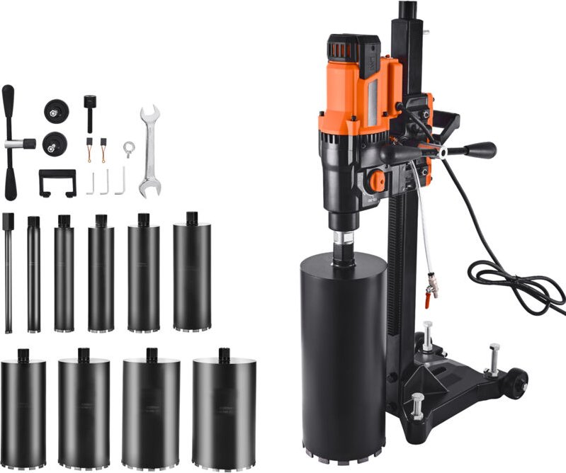 Mophorn Diamantkernbohrmaschine mit 26 cm maximalem Bohrdurchmesser, geeignet für Nass- und Trockenbohrungen. Ausgestatt...