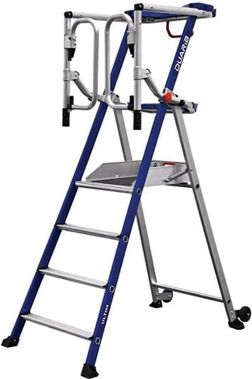 Matisère - Mobile Podestleiter selbsttragend - Maximale Arbeitshöhe 2,52m - PIRLF4-U