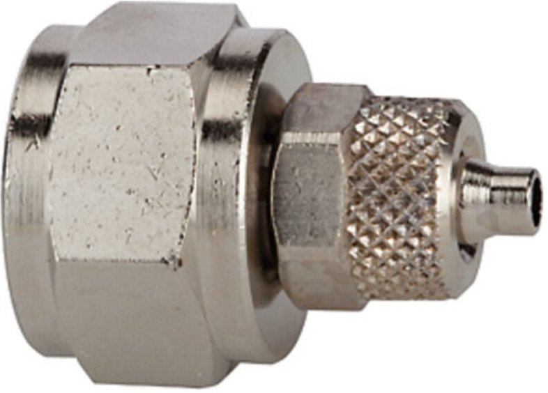 Gerade Aufschraubverschraubung, g 3/8 i., für Schlauch 6/4 - Riegler