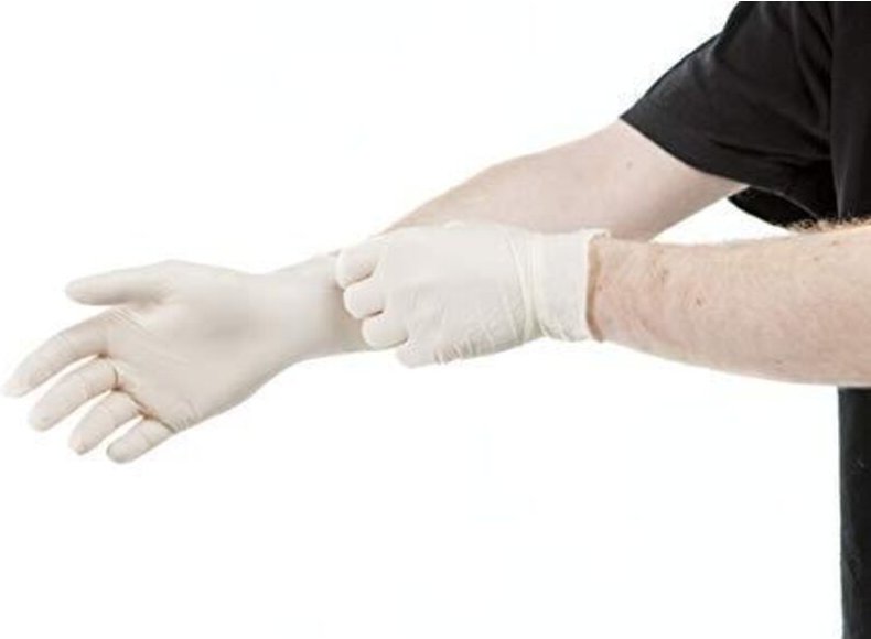 Mutexil 8883150-Xl Latex-Handschuh Puderfreie Farbe Grösse 100er-Packung, Natural, Xl, Set Mit 100 Stück