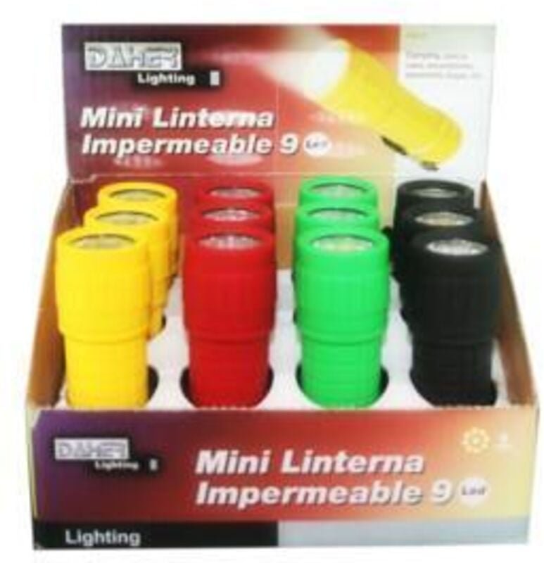 Taschenlampe 9 LEDs Wasserdicht Gelb Rot Grün Grün Schwarz