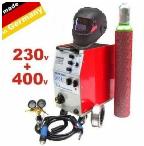 Apex - Schutzgasschweißgerät Combi 190AM mit Alu-Draht Automatikhelm Argonflasche 10L