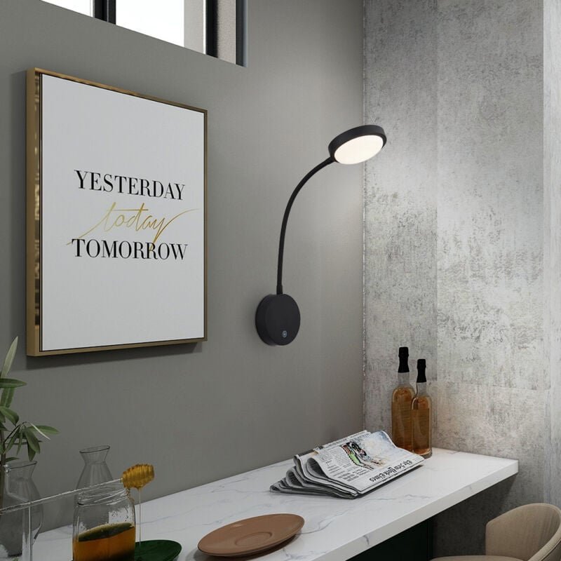 Wandleuchte led Flexo-Spot Schlafzimmerlampe Leselampe Touch-Dimmer usb-c Magnet