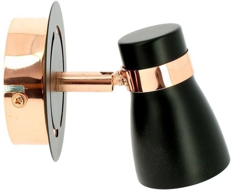Thumbnail - Wandleuchte hampton 1 Spot GU10 Mattschwarz - Roségold