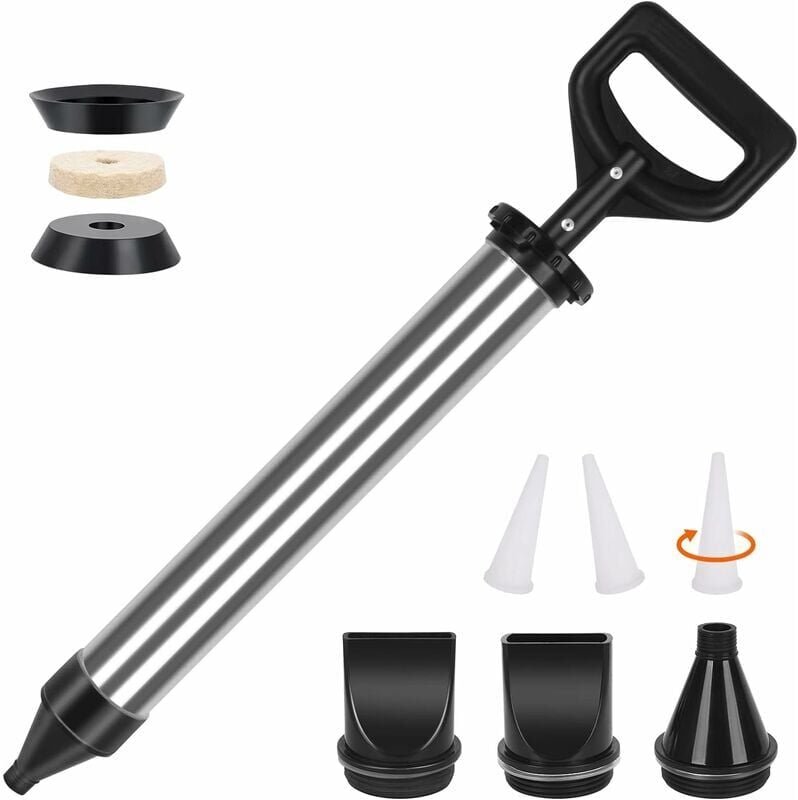 Mörtel-Fugenpistole – Edelstahl-Mörtelpumpe, Mörtelspritze – manuell, mit 4 Düsen - Ulisem