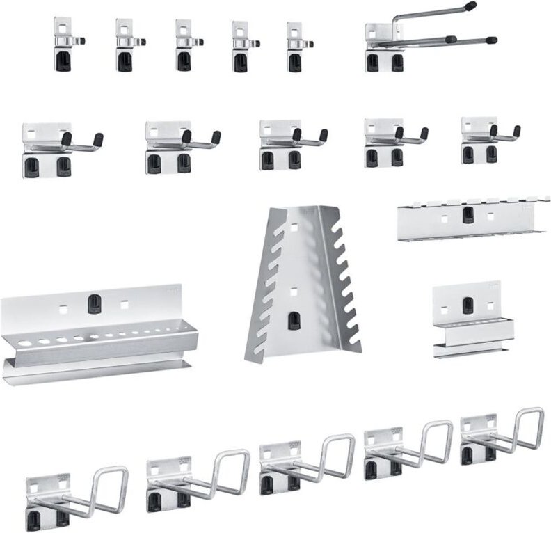 Hakensortiment 20-teilig für Lochplatten für Lochplatten