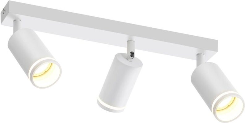 Deckenstrahler 3 Flammig Modern Deckenleuchte: Weiß Deckenlampe Strahler GU10 Spots 355° Schwenkbar Innen Flurlampe Meta...