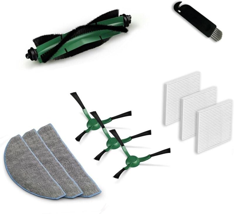 Zubehör für Irobot Roomba Combo Essential Y0110 Y0112, 1 Hauptbürste, 3 Wischmopps, 3 Hepa-Filter, 3 Seitenbürsten. Stau...