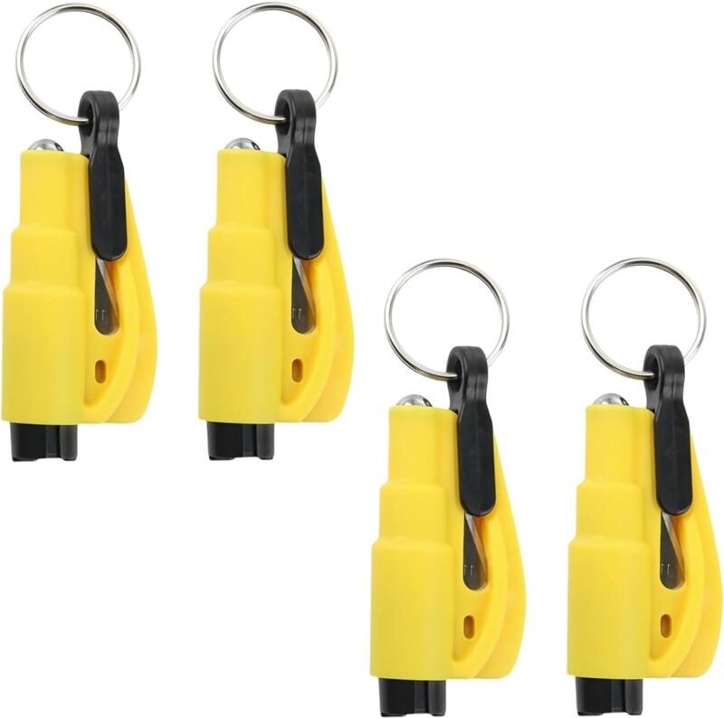 Stück 3-in-1-Schlüsselanhänger für die Autosicherheit, Fensterbrecher und Gurtschneider, modernes Unisex-Erwachsenenfens...