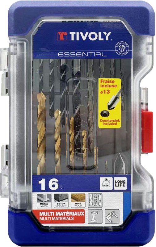 RANGER-Boxset 16-teilig -Spezielle Bohrungen für Metalle / Beton / Holz - Tivoly