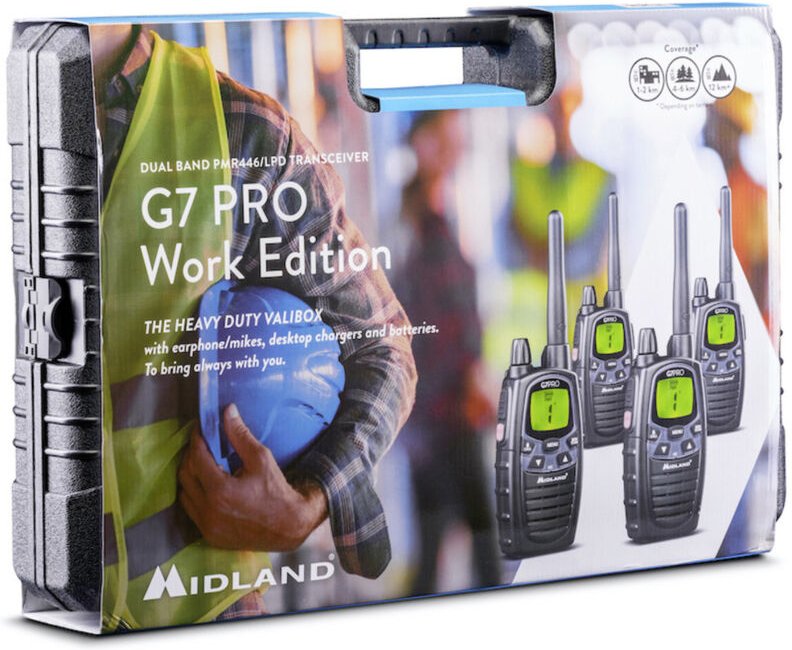 Midland - Work Edition Set 4x G7 Pro C1090.19 PMR-Handfunkgerät 4er Set