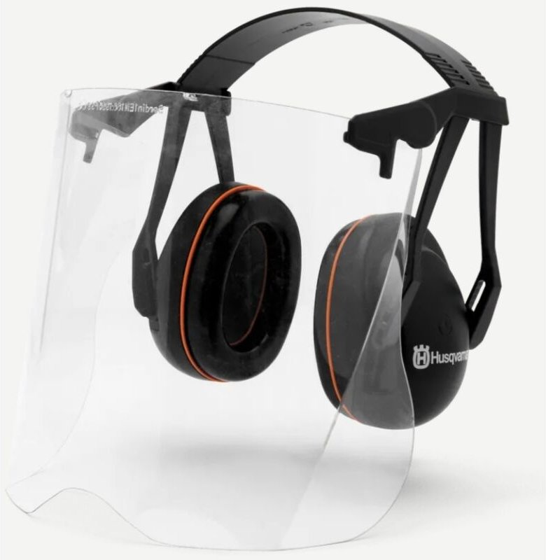 HUSQVARNA Schutzkopfhörer mit Plexiglasvisier für Nacharbeiten