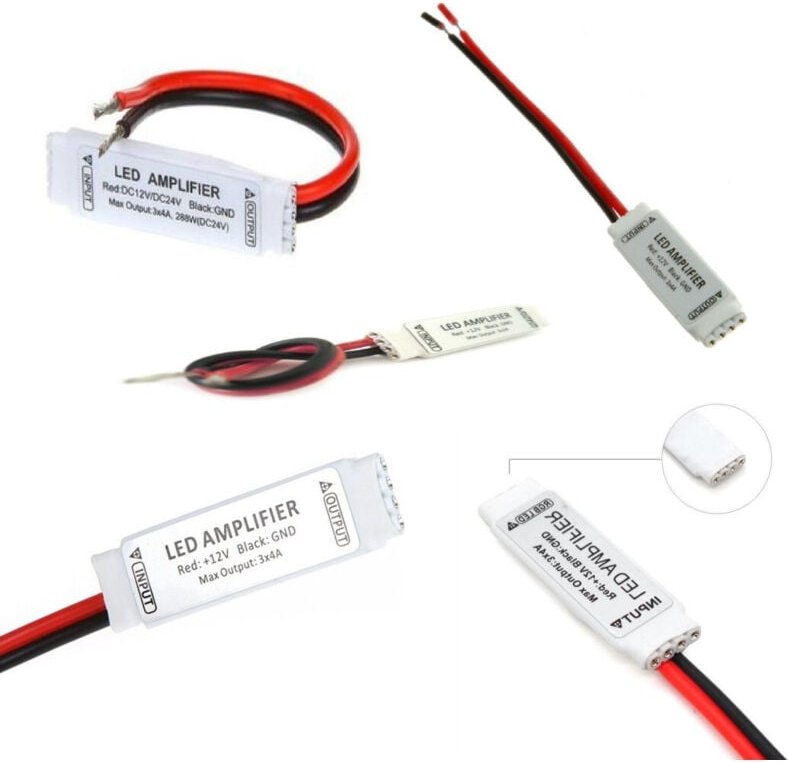 Trade Shop Traesio - Trade Shop - Verstärker für Streifen Led rgb 3528 5630 Streifenlicht 12V 3x4A -