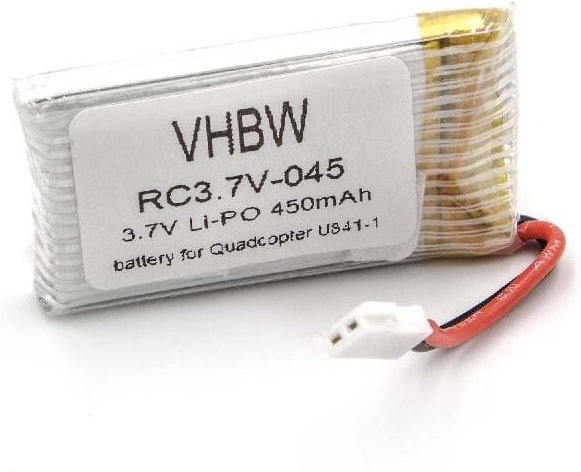 Vhbw - Akku kompatibel mit udi U841-16, U843, U841-1 Drohne Multicopter Quadrocopter (450 mAh, 3,7 v, Li-Ion)