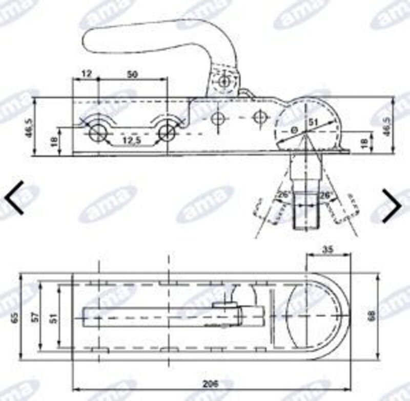 Zugkopf für AMA Anhänger- und Tankwagenkupplung