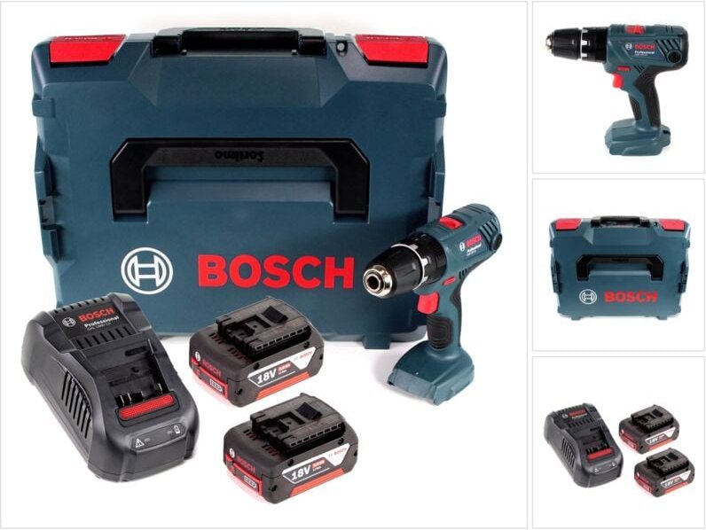 Professional gsb 18V-21 Akku Schlagbohrschrauber 18V 55Nm + 2x Akku 5,0Ah + Ladegerät + L-Boxx - Bosch