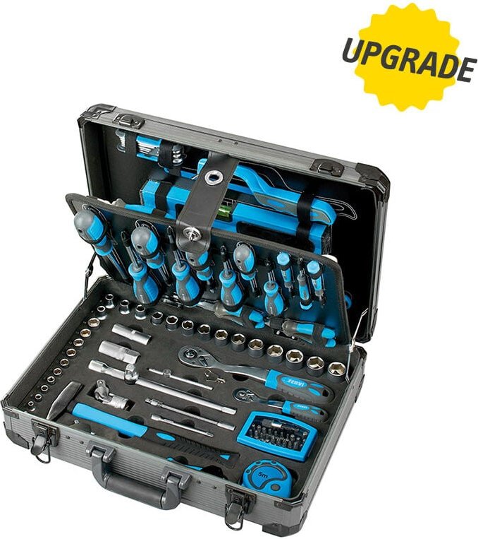 Fervi - koffer mit werkzeug 133 tlg werkzeugkoffer werkzeugbox 0110