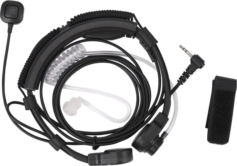 Tlily - 2.5mm Kehlkopfmikrofon Ohrhoerer Headset Mic ptt fuer Walkie Talkie Radio tlkr T5 T80 T60 T6 T8 Talkabout MR350R...