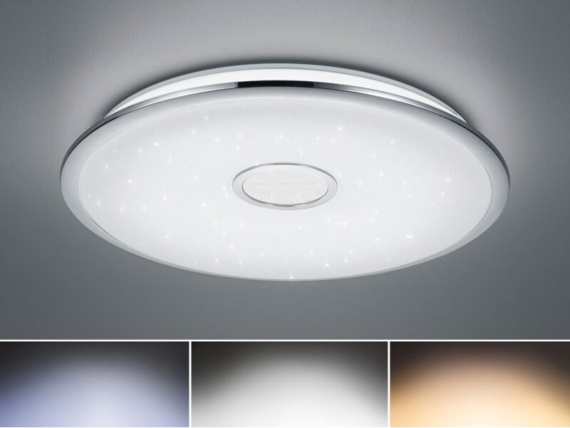 Thumbnail - Trio - Große led Deckenleuchte osaka mit Fernbedienung dimmbar & 3 Lichtfarben, ø 65cm