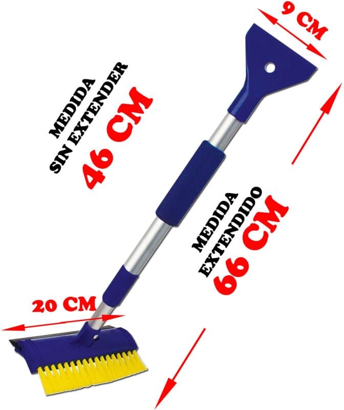 Brüder Mannesmann - lams Teleskop-Eiskratzer 46–66 cm mit Bürste 20CM01105