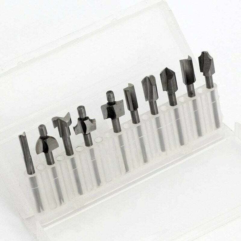 10 stücke 1/8 3mm Schaft HSS Router Bits Fräsen Holz Gravur Für Dremel Rotationswerkzeug Fräser Routing Für DIY Holzbear...