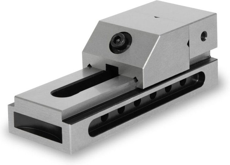 Thumbnail - Eberth - Präzisions-Niederzugschraubstock, Backenbreite 50mm, maximale Spannkraft 65mm, Backenhöhe 25mm, aus robustem St...