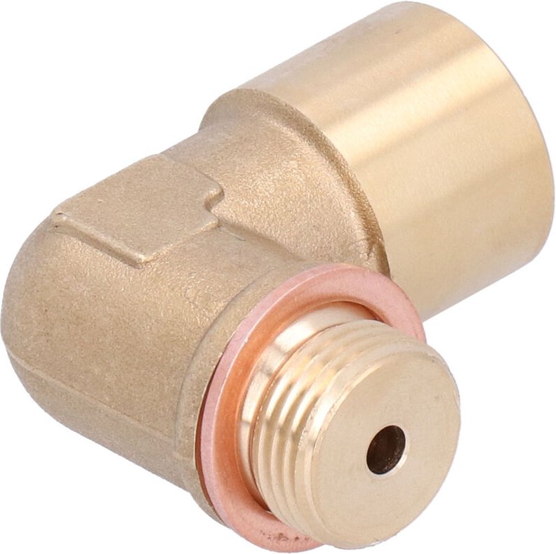 Ej.life - 90-Grad-Sauerstoffsensor-Verlängerung, M18 x 1,5, universeller Messing-Verlängerungs-Abstandshalter-Adapter fü...