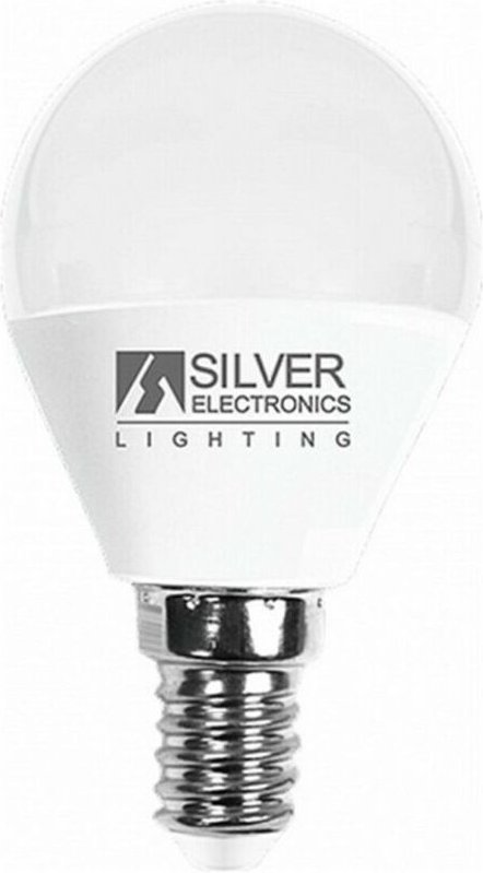 Silver Electronics - LED-Lampe silber elektronisch kugelförmig dekorativ 7w=70w - e14 - 5000k - 620 lm - weißes Licht - ...