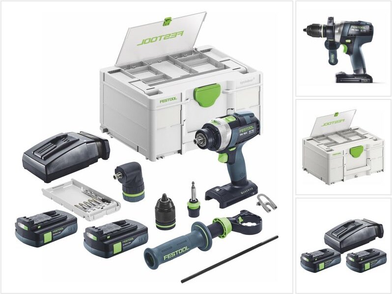 Tpc 18/4 I-Basic-Set Akku Schlagbohrschrauber 18 v 75 Nm Brushless + 2x Akku 3,0 Ah + Ladegerät + Systainer - Festool